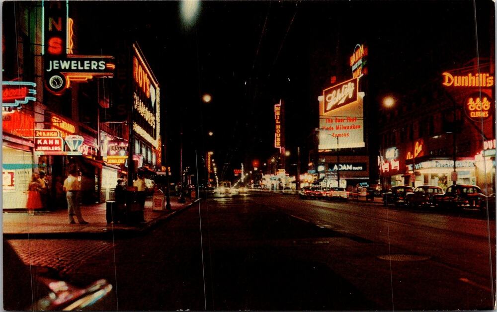 Broad & High Streets in Columbus OH Vintage Postcard SP17-27